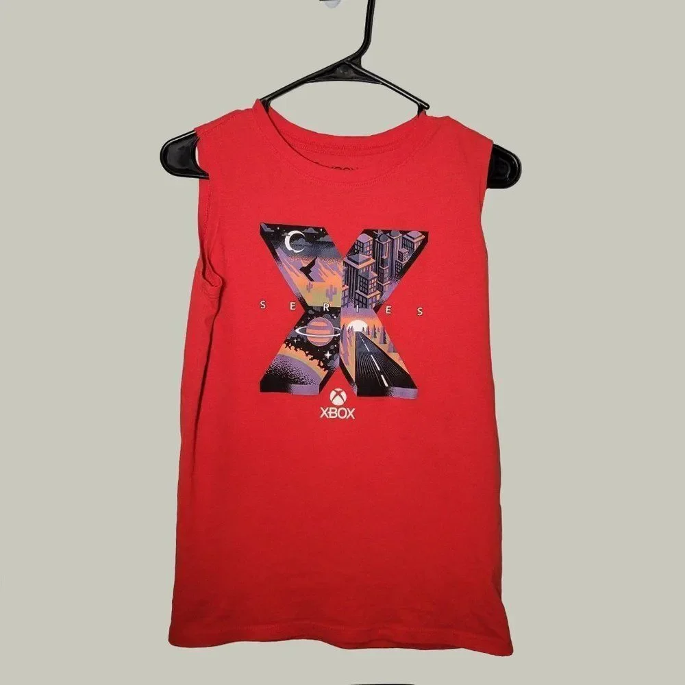 Xbox Series X Red Muscle TShirt Kids Size XL Youth Gaming Tee
